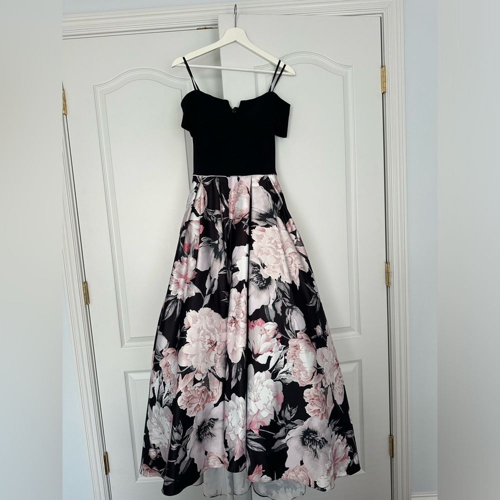Betsy Adams Off the Shoulder Fit and Flare Prom Dress